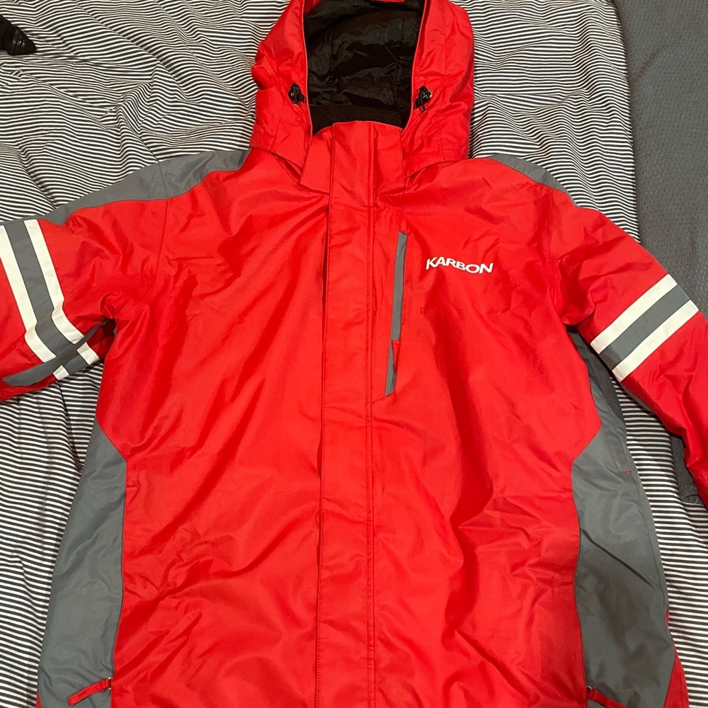 Karbon Red Cascade Men’s Ski Jacket - XL (Like New)